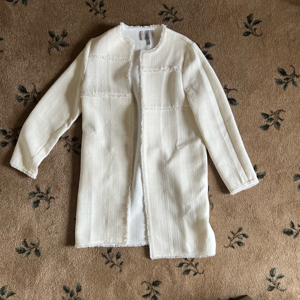 ASOS Cream Textured Blazer Coat
